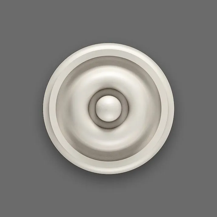 Carved polyurethane rose for classical stucco on walls and ceilings in interior design