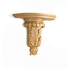 Carved acanthus leaves and ornaments on shelf PKR-028.1 &mdash; elements of classic design.
