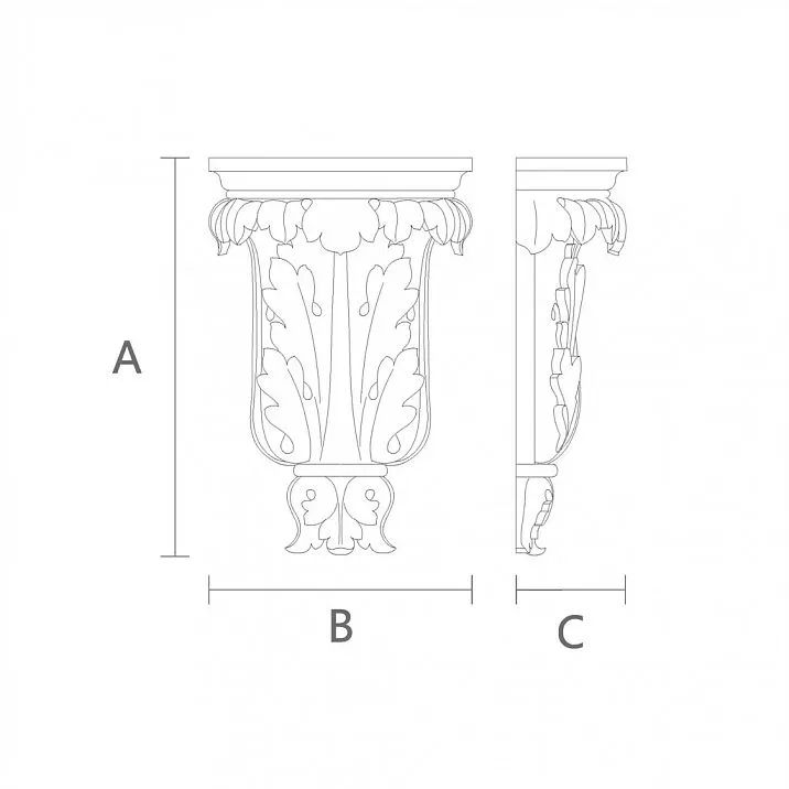 Bracket KR-028 for elegant interior solutions drawing