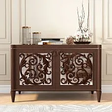 Modern wooden leg for side table photo in interior