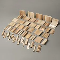 OMLD-005 Molding Sample Set &mdash; Professional Collection of 60+ Wooden Decorative Profiles in Various Shapes and Sizes
