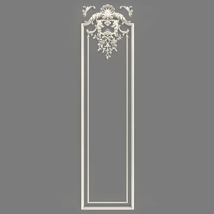 Overall view of Relief decoration CPU.VRS-060, showcasing rich ornament and smooth scrolls.