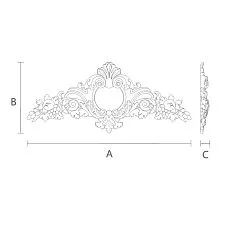 Wooden inlay for creating an atmosphere of luxury and elegance drawing