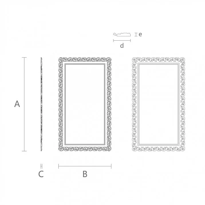 Lace Carving on Frame RM-021-1 Drawing