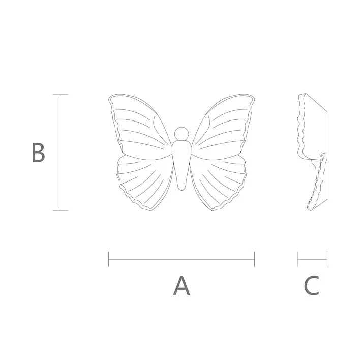 Carved Applique N-481 butterfly drawing