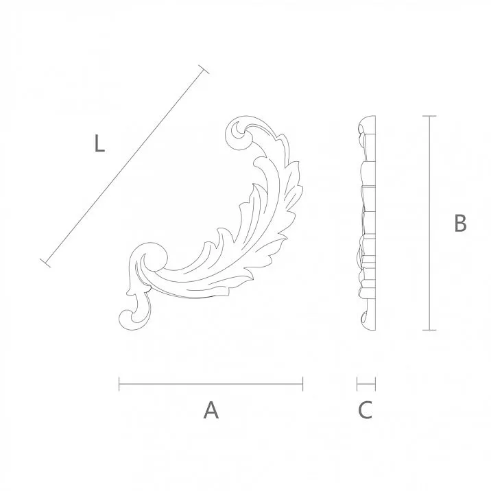 Wooden appliqu&eacute; for creating a harmonious and cohesive interior design