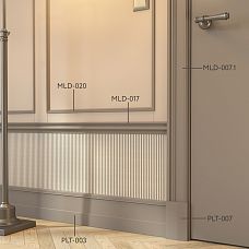 MLD-020 molding photo in interior, application on panels