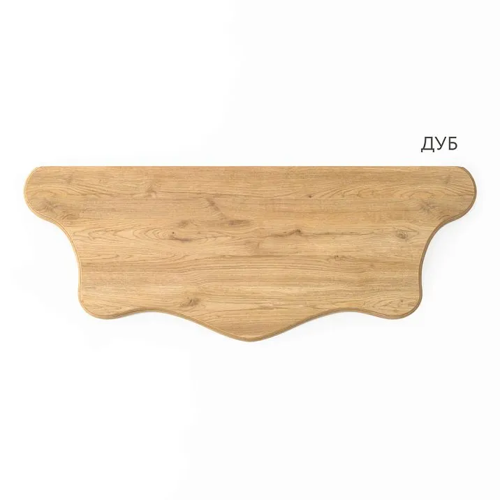ST-015 oak countertop with wavy shape and natural texture.