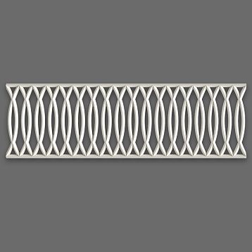 Carved polyurethane applique KPU-114 &mdash; quality molding for wall decoration for furniture grille pattern