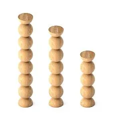 Wooden turned leg MN-239 with spherical elements for designer furniture made of oak and beech