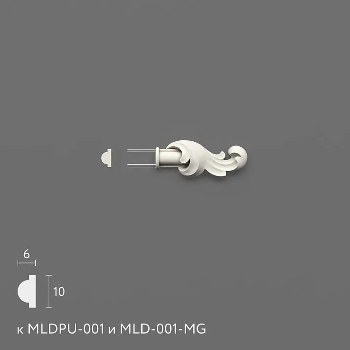 Polyurethane molding NPU.VRS-008.1R. Molding decor. Image 699447a2e9340