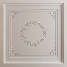 Modular ceiling rosette CPU-068 made of polyurethane STAVROS 1325&times;1325 mm with classic ornament for ceiling decoration