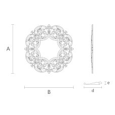 Elegant Wooden Frame RM-043 Drawing
