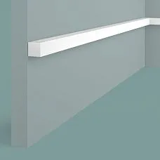 Impact-resistant polystyrene wall molding D15V1 Hi Wood, square section 15x15 mm