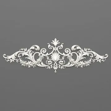 Лепной декор NPU.VRS-006 с детализированным растительным орнаментом