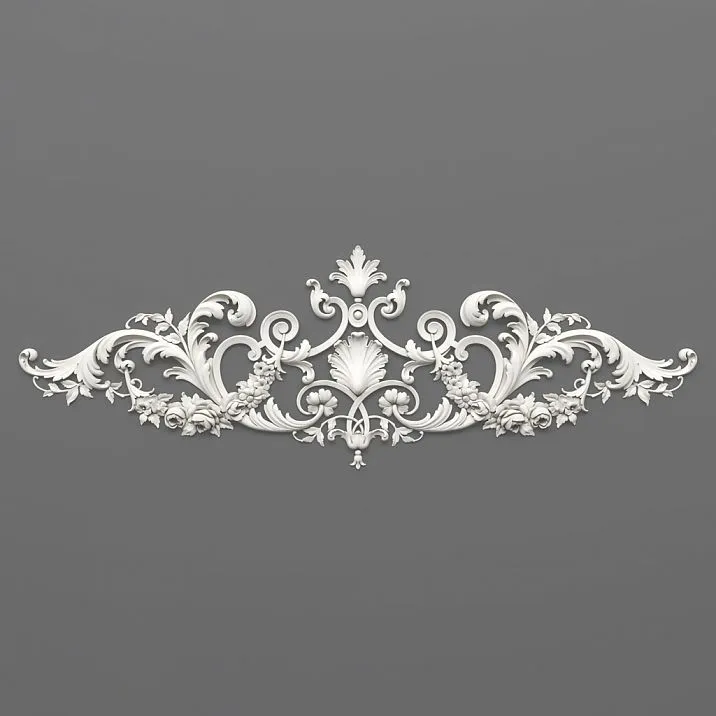 Molding decor NPU.VRS-006 with detailed floral ornament