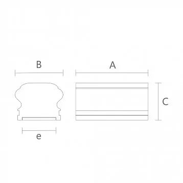 Поручень PR-001 из дуба для элегантной лестницы