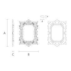Carved Wooden Frame for Painting RM-007 Drawing
