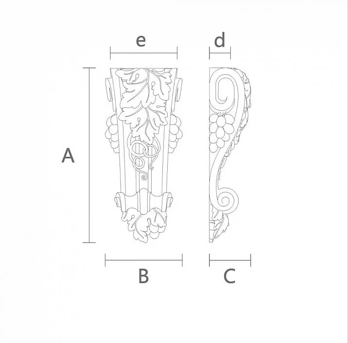 Buy carved bracket KR-052 in the Stavros store. Drawing
