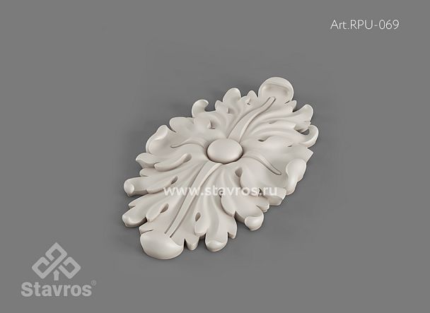 Carved rosette из полиуретана RPU-069 - 2