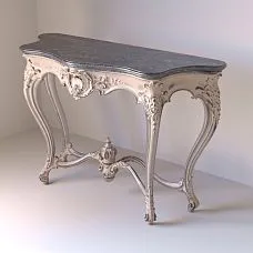 STL-015 pedestal made of solid wood with tabletop, painted