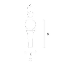 Leg for furniture made of oak or beech with unique design for ottomans, side tables