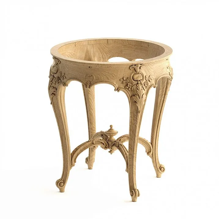 Table base STL-027 made from solid oak