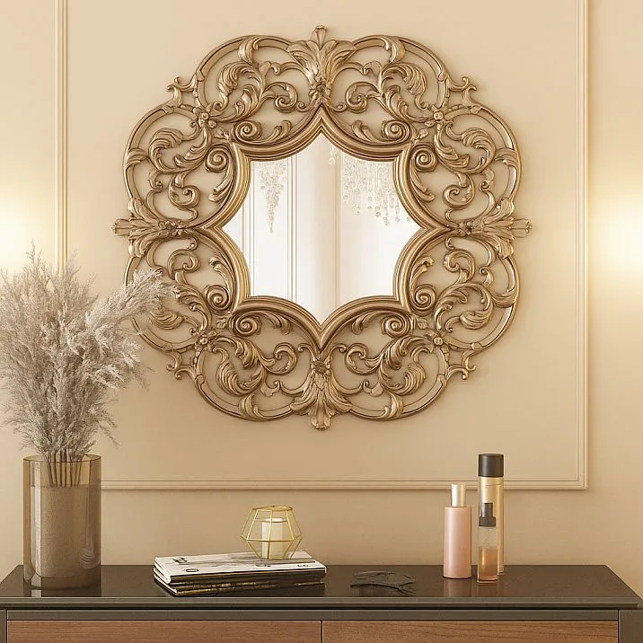Elegant Carved Mirror Frame
