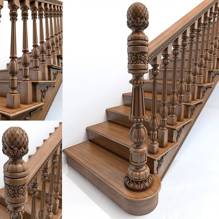 Staircase Posts for Wooden Stairs Photo