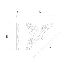 Wooden Overlay N-393 for Creating Coziness and Harmony in the Home - Drawing