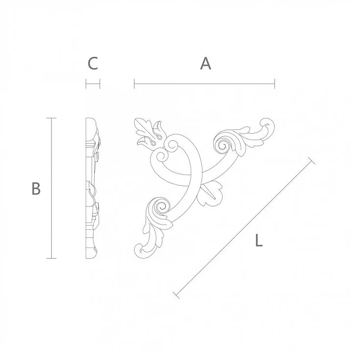 Wooden Overlay N-393 for Creating Coziness and Harmony in the Home - Drawing