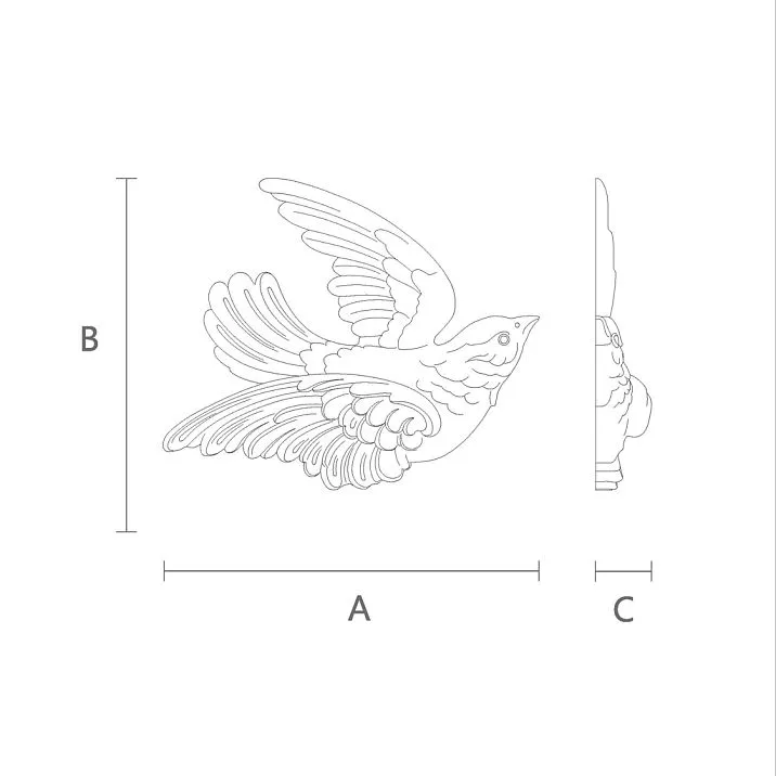 Schematic Dimensions and Profile of NPU-476L Molded Decoration