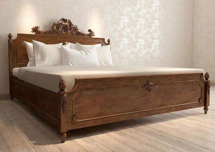 Wooden legs for beds in interior design