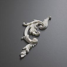 Carved overlay NPU-022R right, made of polyurethane 80x210x11 mm Stavros. Molding for facades, furniture for painting