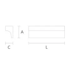 Molding MLD-024 as door frame trim drawing