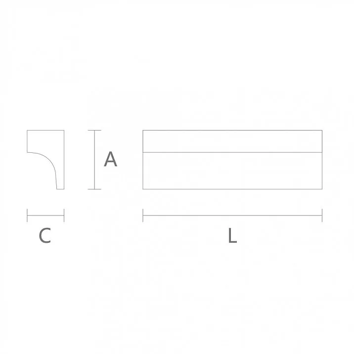 Molding MLD-024 as door frame trim drawing