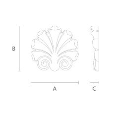 Exquisite wooden decorative masterpiece - carved insert N-110 drawing