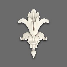 Polyurethane Relief Insert NPU-112 with artistic floral carving for home