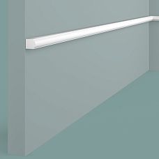 Impact-resistant polystyrene wall molding D10 Hi Wood, 11.4&times;10 mm