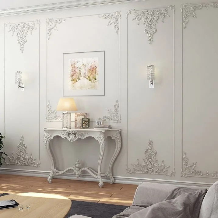 Carved decorative applique MLD-4U-1 photo in interior, wooden decor