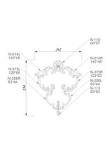 Decor set C-024 made of wood for furniture decoration drawing