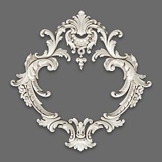 NPU-462.1 Stucco Decoration: Baroque frame made of polyurethane with lavish scrolls and elegant details