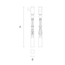 Stair post drawing scheme