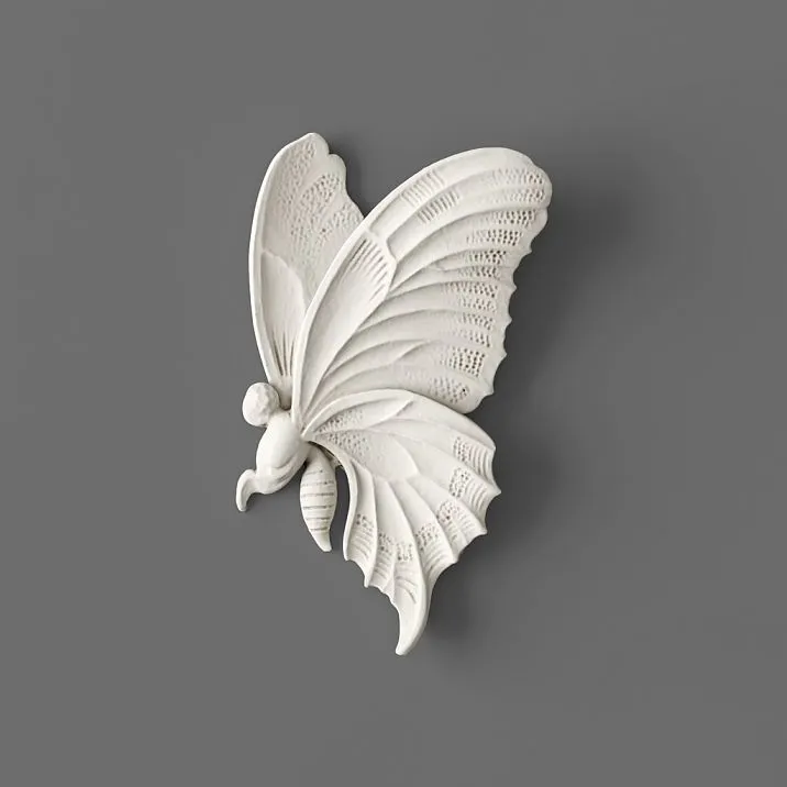 Molding decoration NPU-482R in the form of a butterfly, close-up