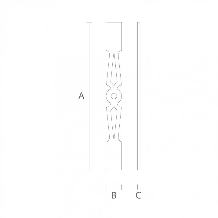 Carved newel post BNL-2 drawing