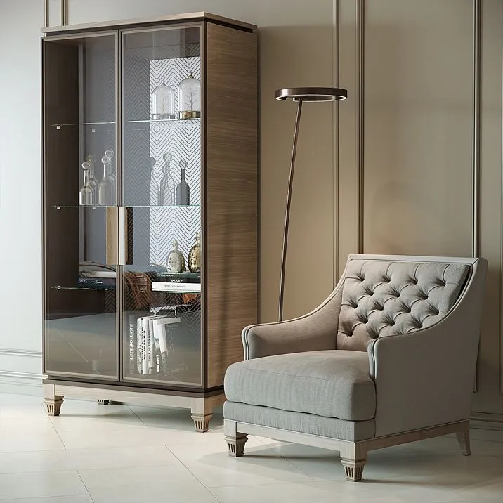 Carved wooden leg for chairs and cabinets in interior design