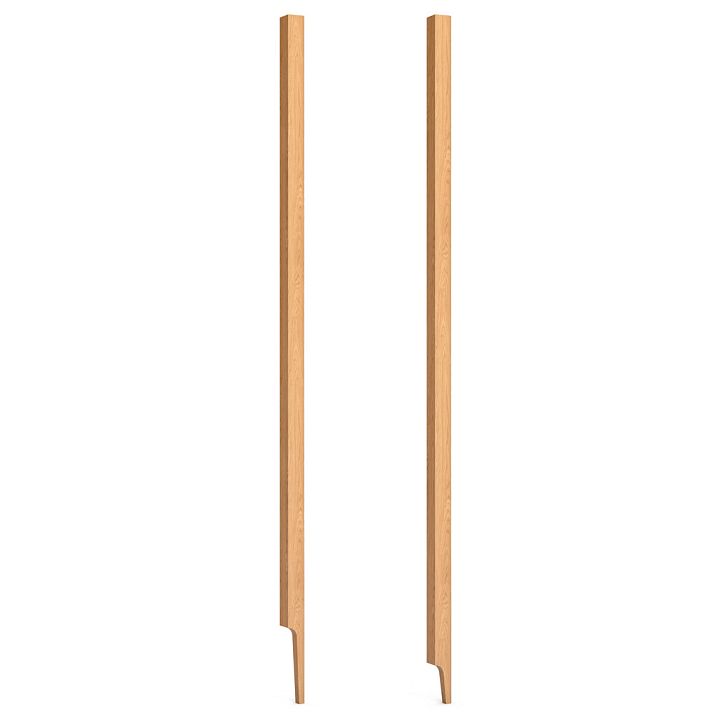 Geometric furniture leg MN-186-2 made of natural wood.