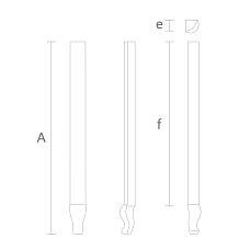 Wooden furniture legs with drawings