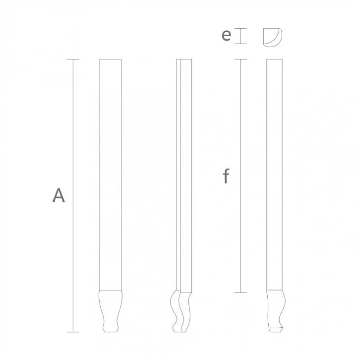 Wooden furniture legs with drawings