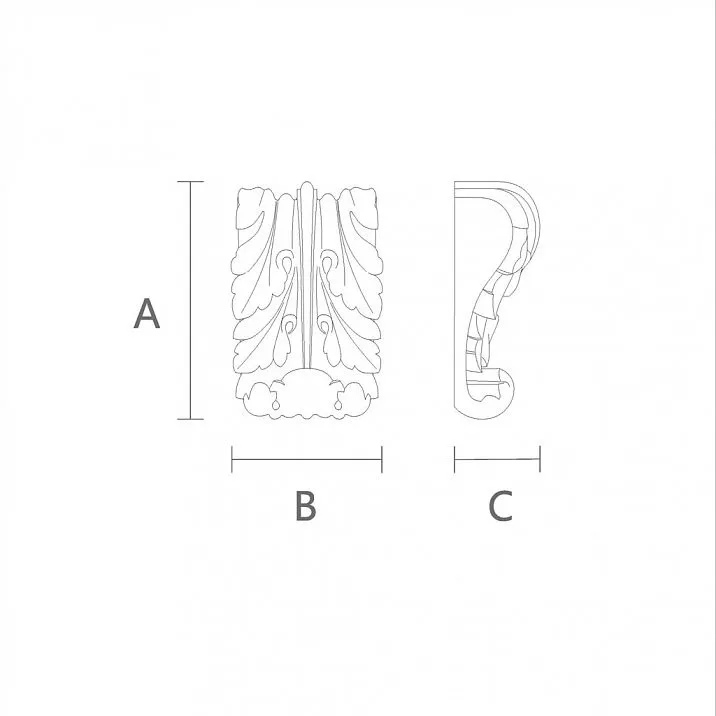 Bracket for Decoration and Functionality Drawing
